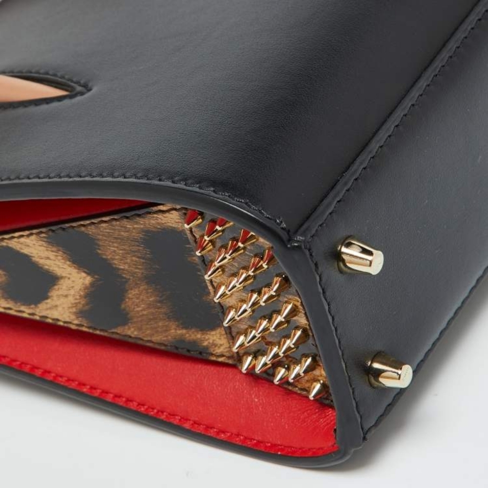 Christian Louboutin Black Leather Nano 2 Way Spike Paloma Tote - Picture 8 of 16